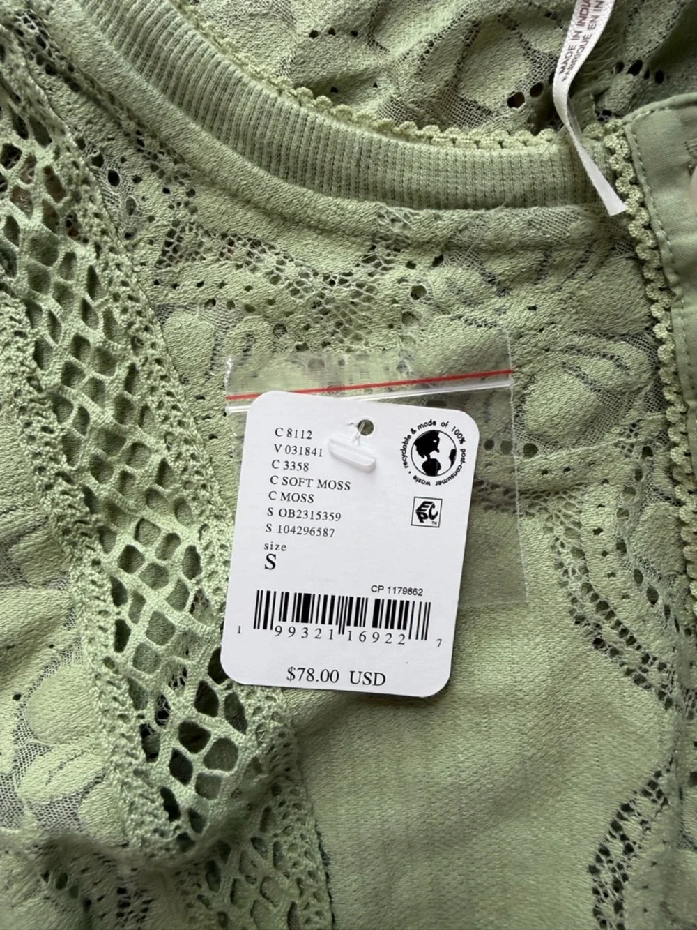 Free People Jae Sheer Lace Knit Long Sleeve Top - Picture 7 of 7